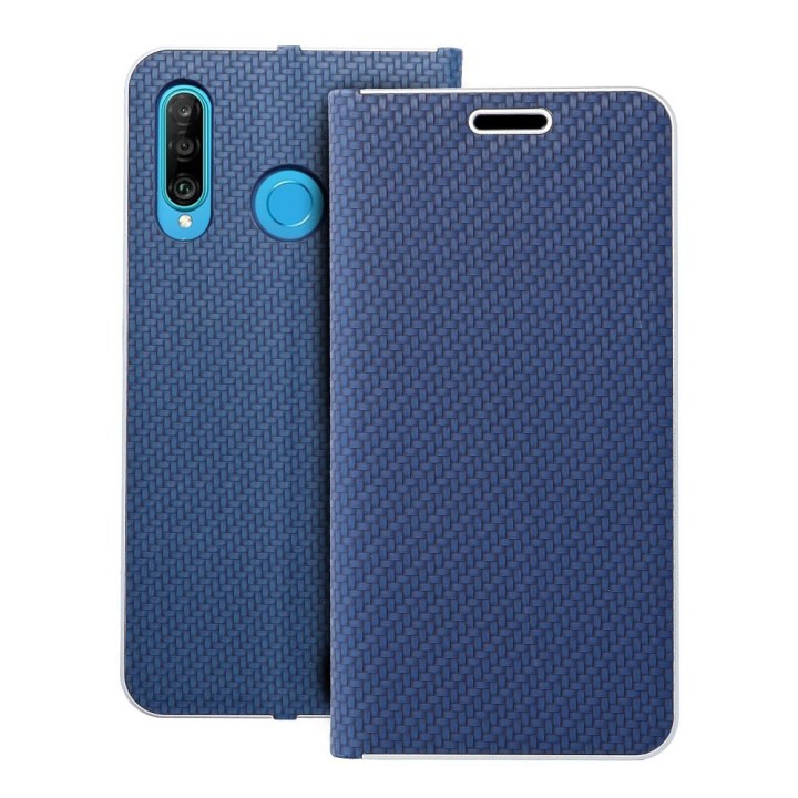 Flip case for Huawei P30 LITE Luna Book Carbon blue