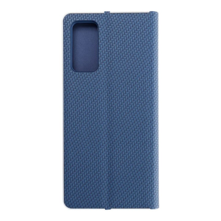 Etui z klapką na Samsung S20 FE / S20 FE 5G Luna Book Carbon niebieskie