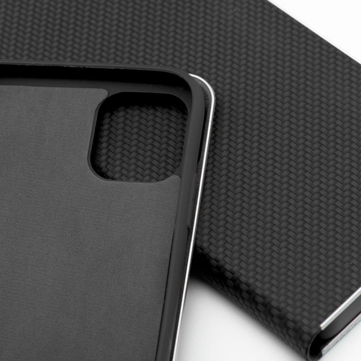 Flip case for iPhone 13 Luna Book Carbon black