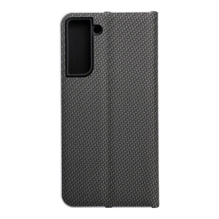 Чохол з клапаном для Samsung S21 FE Luna Book Carbon чорний