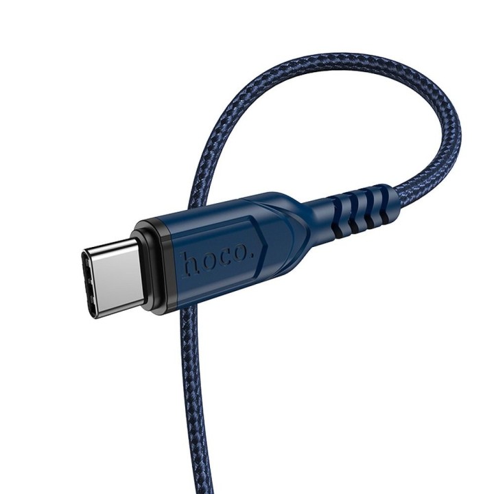 Кабель USB-A – USB-C Hoco QC 3A 1 m X59 синій