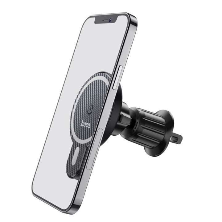 Wireless car phone holder MagSafe compatible Hoco 15W for the air vent CA85 black