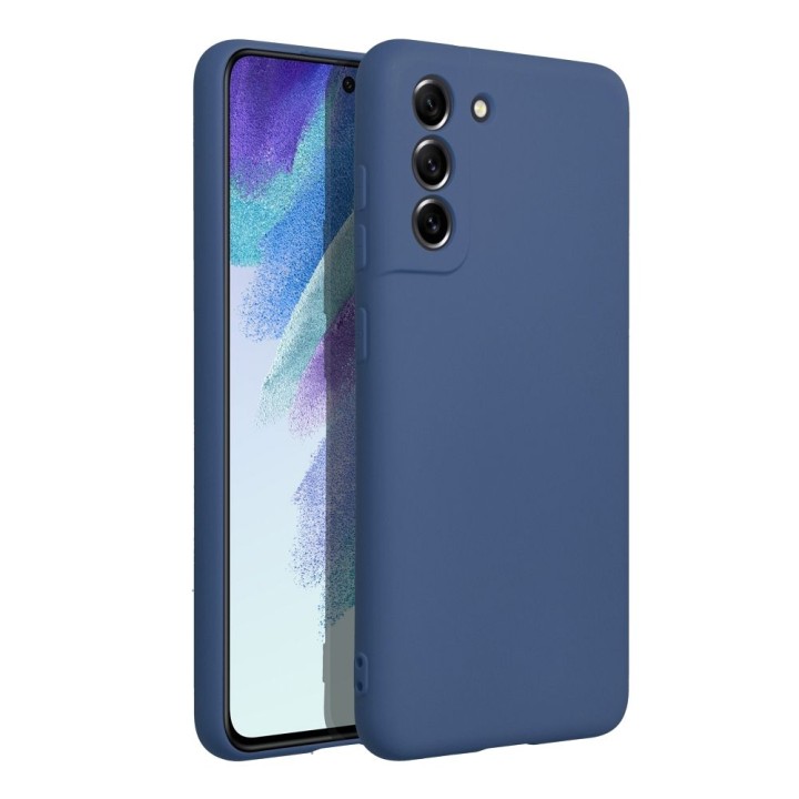 Чехол для Samsung S21 FE Silicone синий