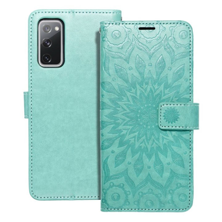 Etui z klapką na Samsung S20 FE / S20 FE 5G Mezzo Book mandala zielone