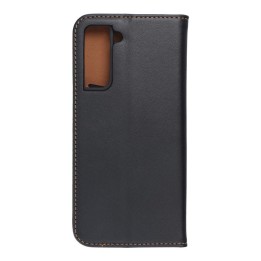 Etui z klapką na Samsung S21 Smart Pro Book skórzane czarne