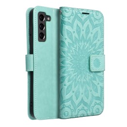 Flip case for Samsung S21 FE Mezzo Book mandala green