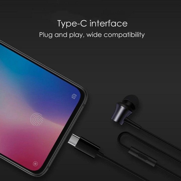Oryginalne Słuchawki przewodowe douszne USB C XIAOMI HSEJ04WM blister czarne