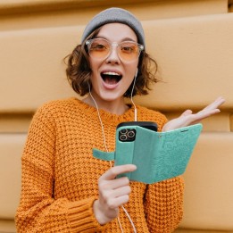 Flip case for Samsung A22 5G Mezzo Book mandala green