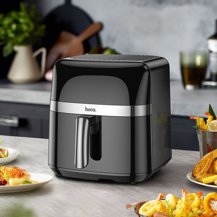 Аерогриль Air Fryer Hoco з сенсорним екраном 8L 1700W HE20 чорний