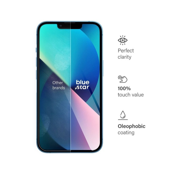 Szkło hartowane do iPhone 13 / 13 PRO / 14 / 16e / 17e (SE 4 2025) Blue Star