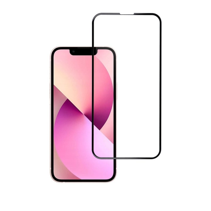 Загартоване скло 5D Full Glue для iPhone 13 MINI Blue Star чорне