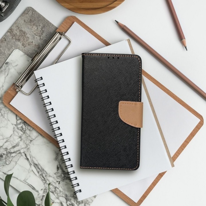 Чохол з клапаном для Samsung S22 PLUS Fancy Book чорно-золотий