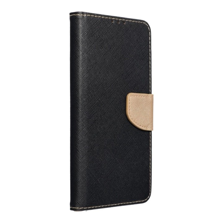 Чехол с клапаном для Samsung S22 PLUS Fancy Book черно-золотой
