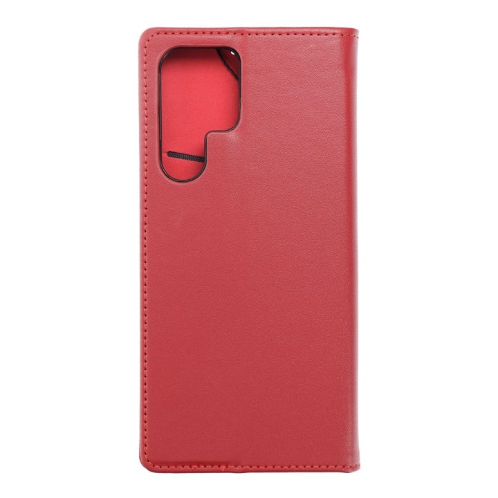 Чехол с клапаном для Samsung S22 ULTRA Smart Pro Book кожаный бордовый