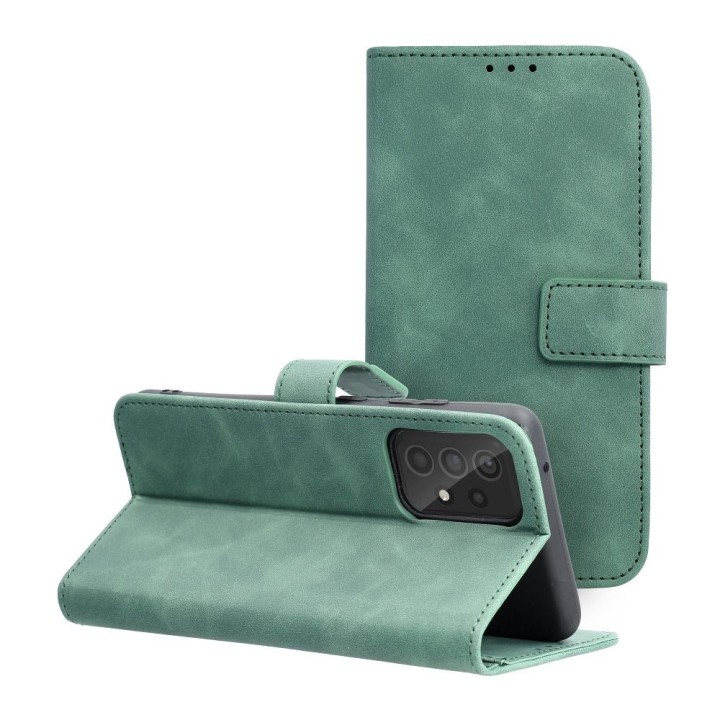 Etui z klapką na Samsung A52 5G / A52 LTE ( 4G ) / A52s 5G Tender Book zielone
