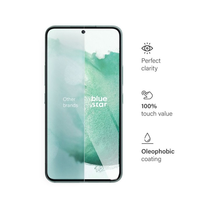 Tempered glass for Samsung S22 Blue Star