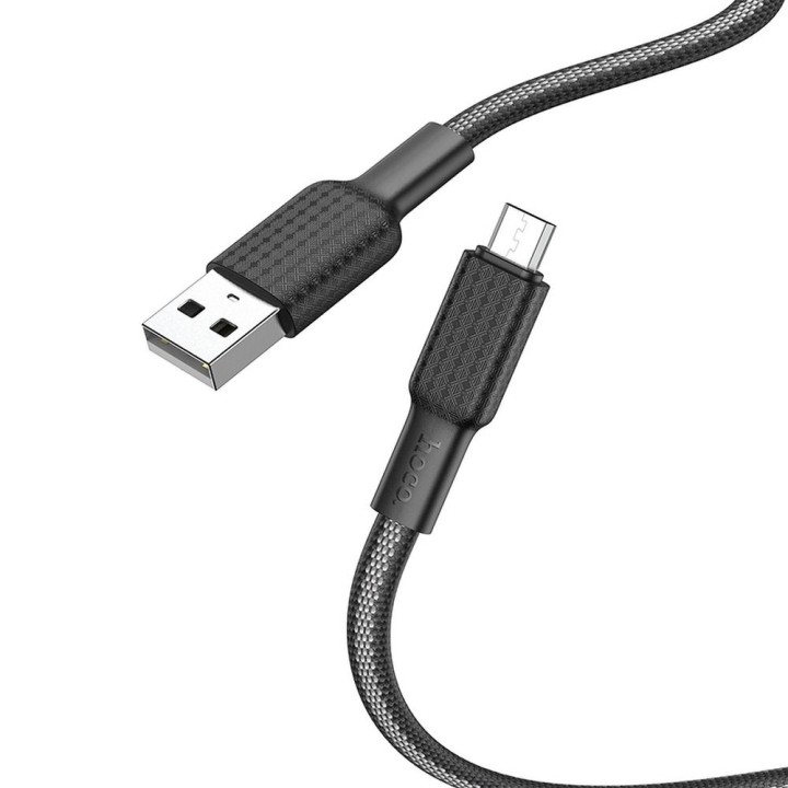 Cable USB A for Micro USB Hoco 2,4A 1 m X69 black-white