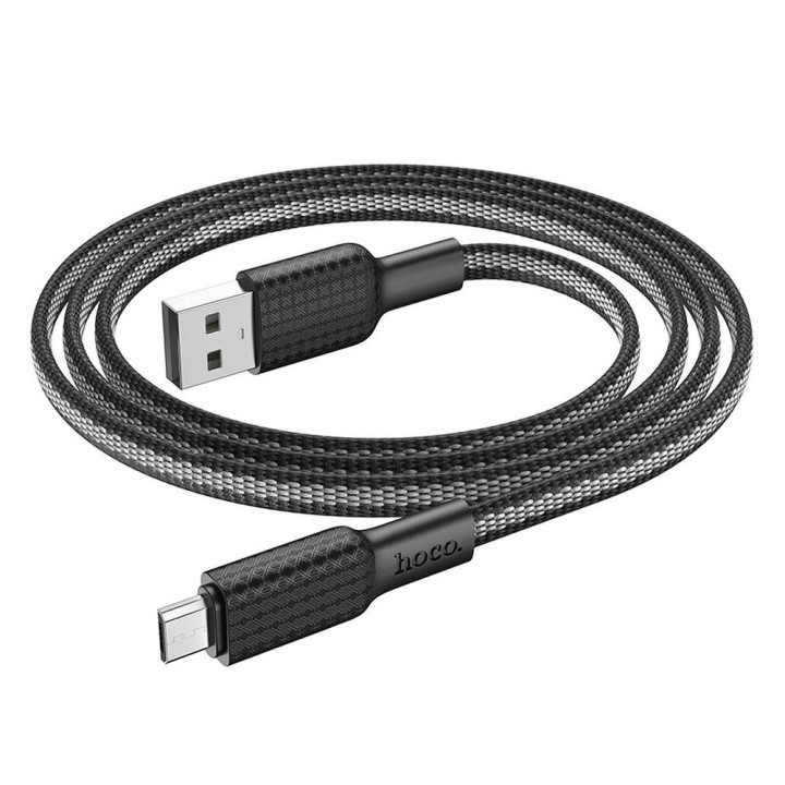 Кабель USB A для Micro USB Hoco 2,4A 1 m X69 черно-белый