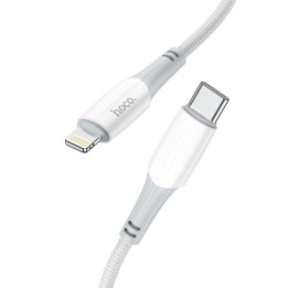 Кабель USB-C – Lightning Hoco PD 3A 20W 1 m X70 белый