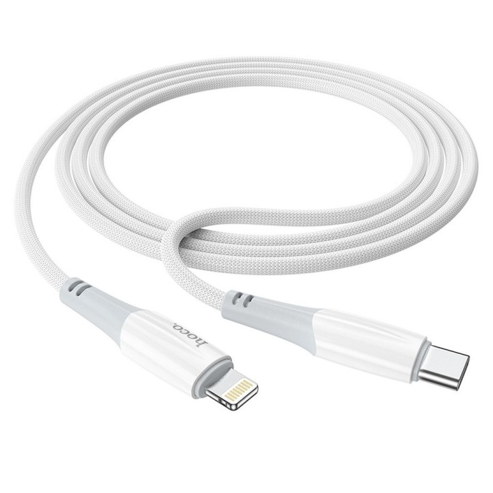Кабель USB-C – Lightning Hoco PD 3A 20W 1 m X70 білий