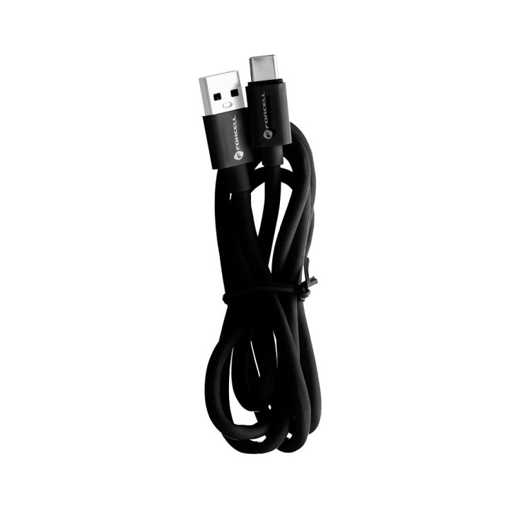Кабель USB-A – USB-C Forcell F-Energy QC3.0 3A Tuba 1 m C398 чорний