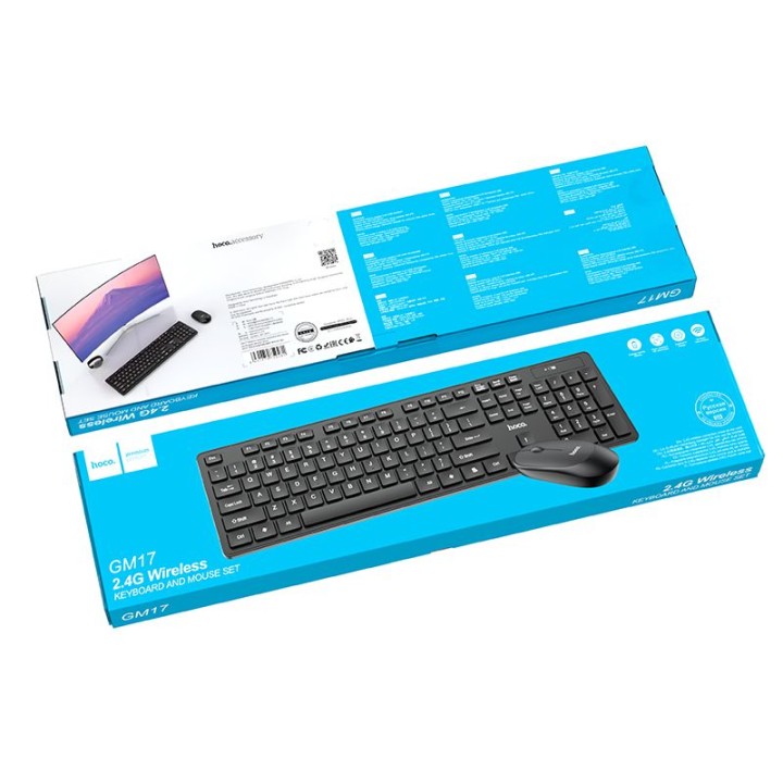 Wireless keyboard and mouse Hoco GM17 black