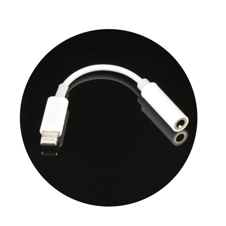 Adapter AUX Lightning (male) for Jack 3,5 mm (female) BOX white