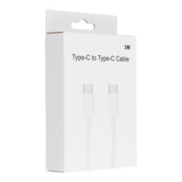 Кабель USB-C – USB-C PD QC3.0 3A 30W 3 m HD26 box белый
