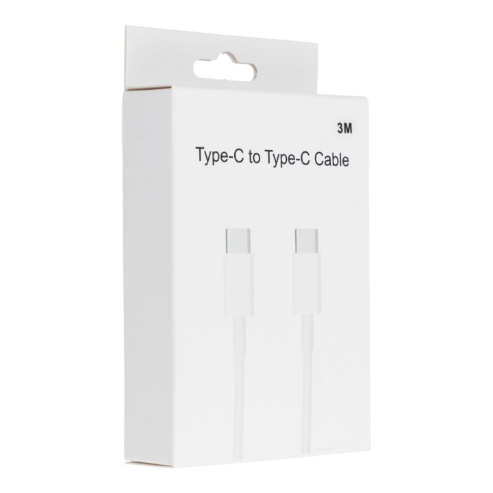 Кабель USB-C – USB-C PD QC3.0 3A 30W 3 m HD26 box белый