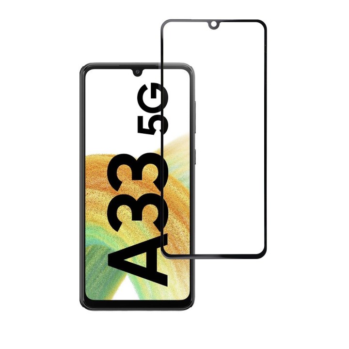 Tempered glass 5D Full Glue for Samsung A33 5G (case friendly) Blue Star black