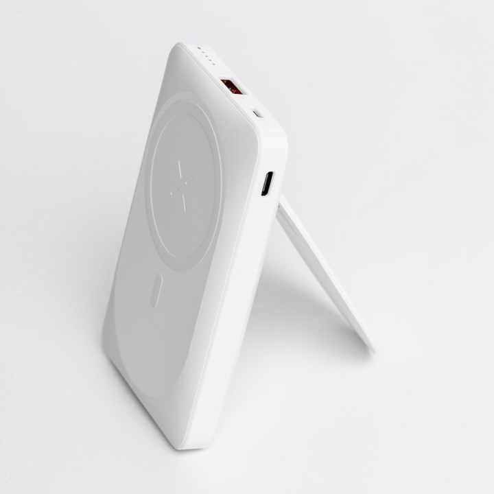 Повербанк сумісний з MagSafe Forcell F-Energy MagStand F10K2 QC3.0 PD 5A 20W 10000 mAh білий