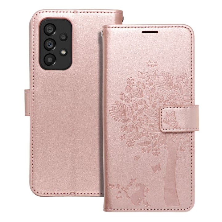 Flip case for Samsung A53 5G Mezzo Book tree rose gold