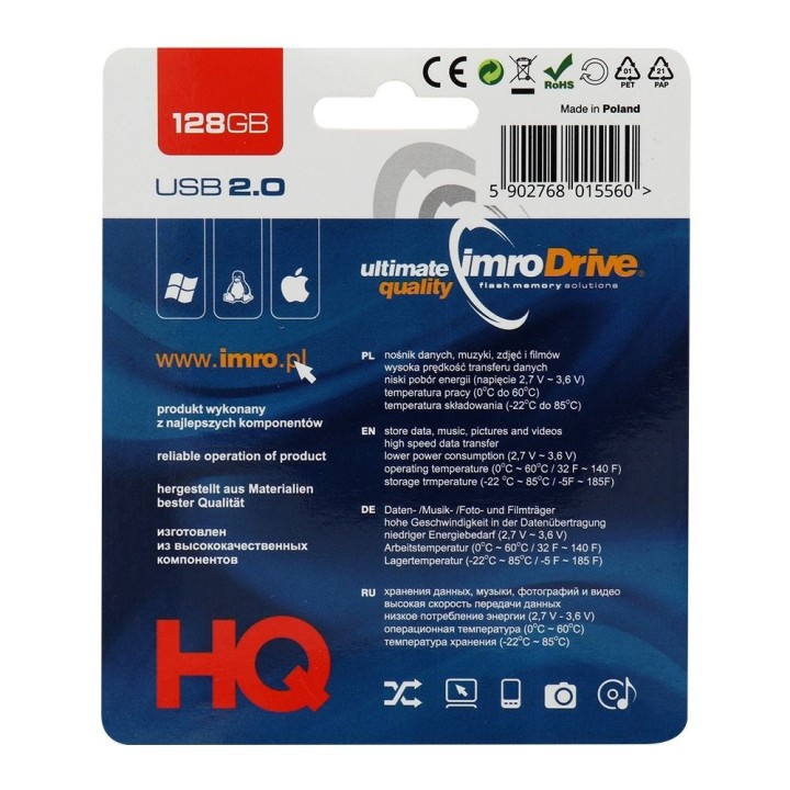 IMRO флешка BLACK 128GB USB2.0
