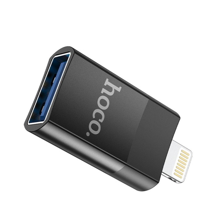Адаптер OTG USB A – Lightning Hoco UA17 чорний