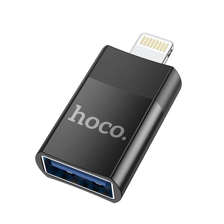 Адаптер OTG USB A – Lightning Hoco UA17 чорний