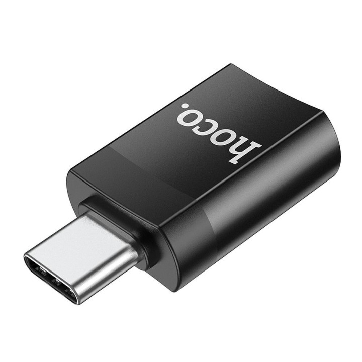 Адаптер OTG USB C – USB A Hoco UA17 чорний