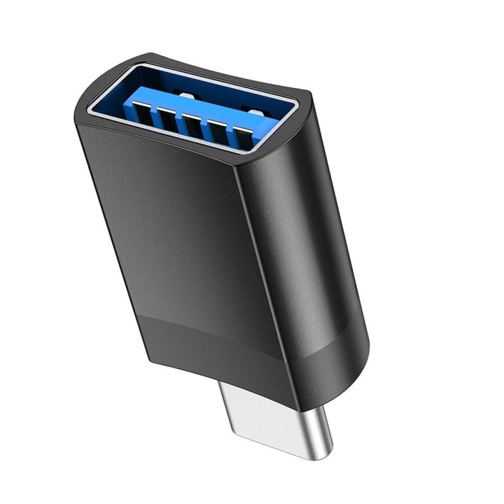 Адаптер OTG USB C – USB A Hoco UA17 чорний