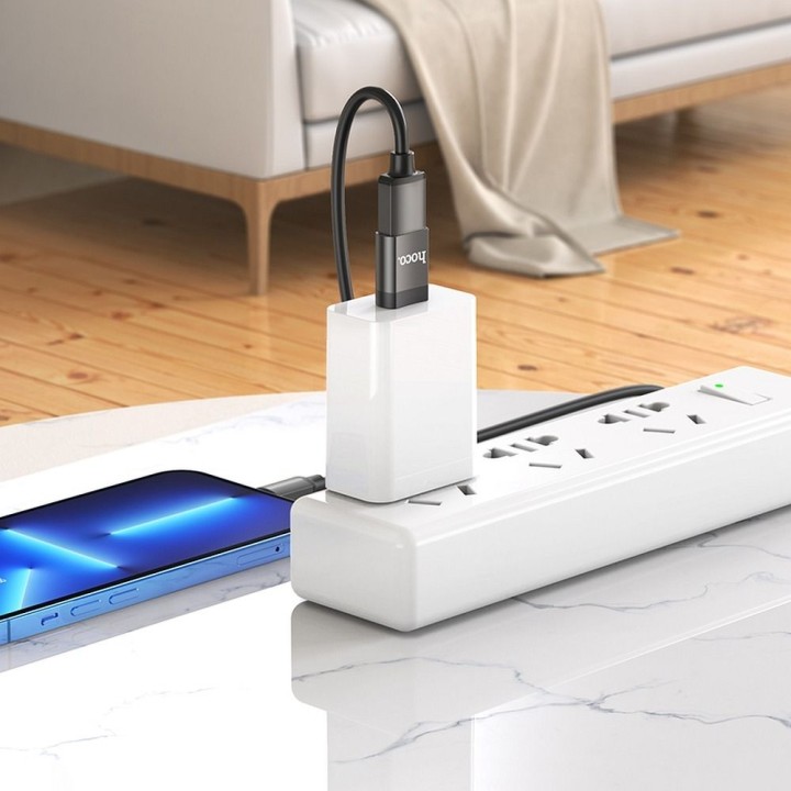 Adapter OTG USB C to USB A Hoco UA17 black