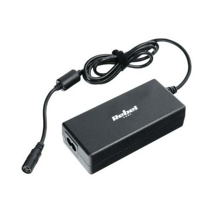 REBEL universal mains power adapter 65W 18-20V automatic 10 tips black