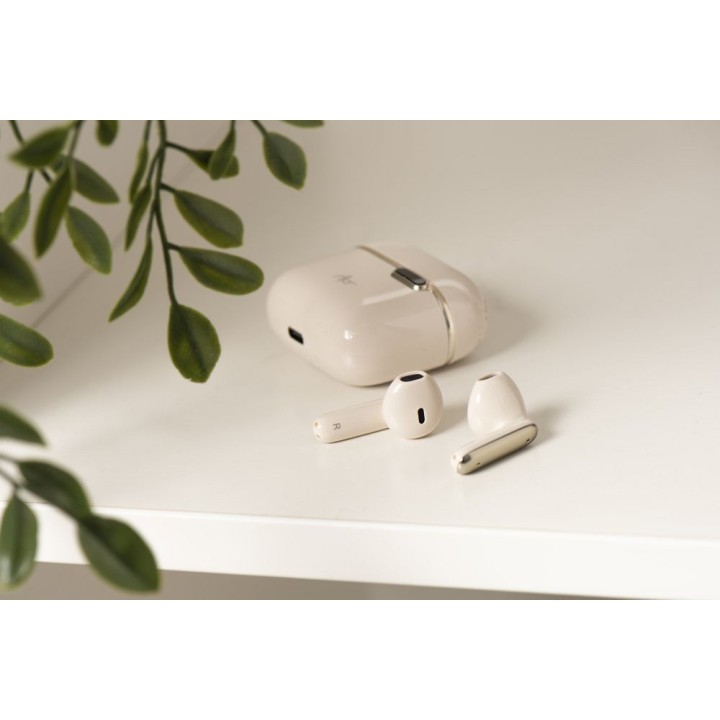 Бездротові навушники-вкладиші Art TWS + док-станція з роз'ємом USB C AP-TW-B4W білі