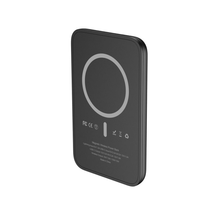 Повербанк Veger MagOn Kick (V0553P / W0553P) PD QC3.0 2A 20W 5000 mAh с беспроводной зарядкой черный