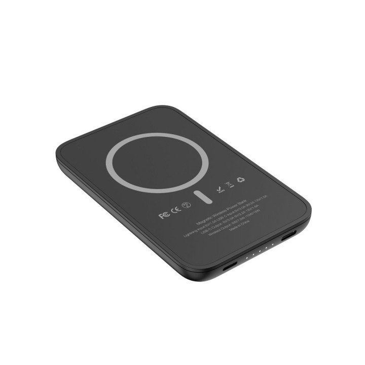 Повербанк Veger MagOn Kick (V0553P / W0553P) PD QC3.0 2A 20W 5000 mAh з бездротовою зарядкою чорний