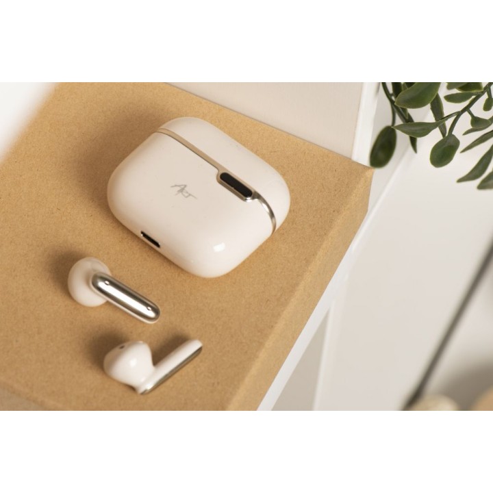 Wireless in-ear headphones Art TWS + docking station with connector USB C AP-TW-B4W white