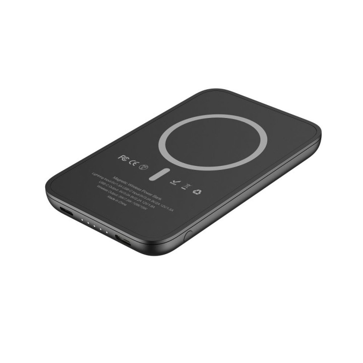 Повербанк Veger MagOn Kick (V0553P / W0553P) PD QC3.0 2A 20W 5000 mAh с беспроводной зарядкой черный