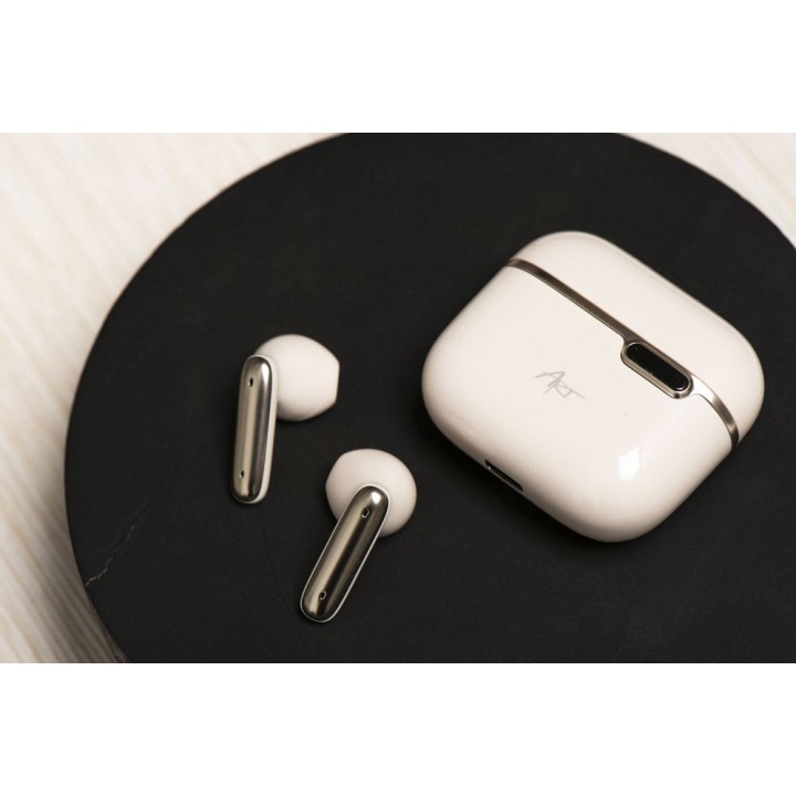 Wireless in-ear headphones Art TWS + docking station with connector USB C AP-TW-B4W white