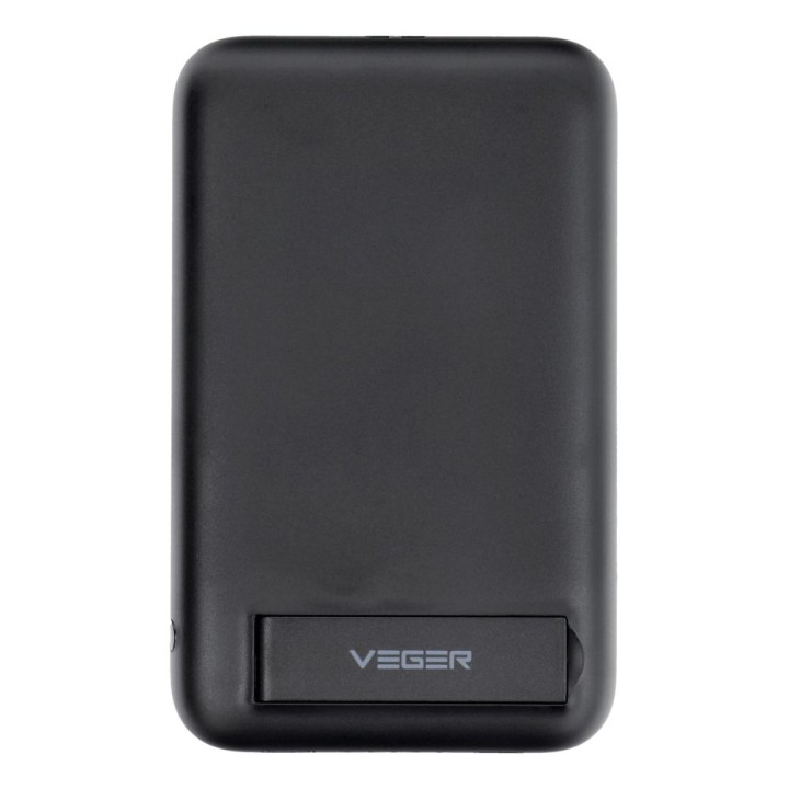 Powerbank Veger MagOn Kick (V0553P / W0553P) PD QC3.0 2A 20W 5000 mAh z ładowaniem indukcyjnym czarny