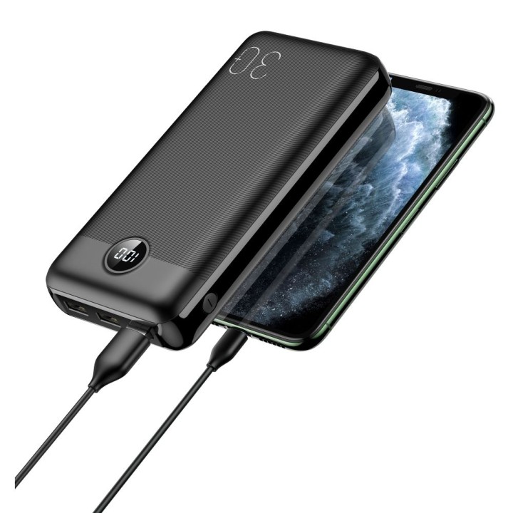 Powerbank Veger L30 (W3008PD) PD QC3.0 3A 20W 30000 mAh czarny 0INT