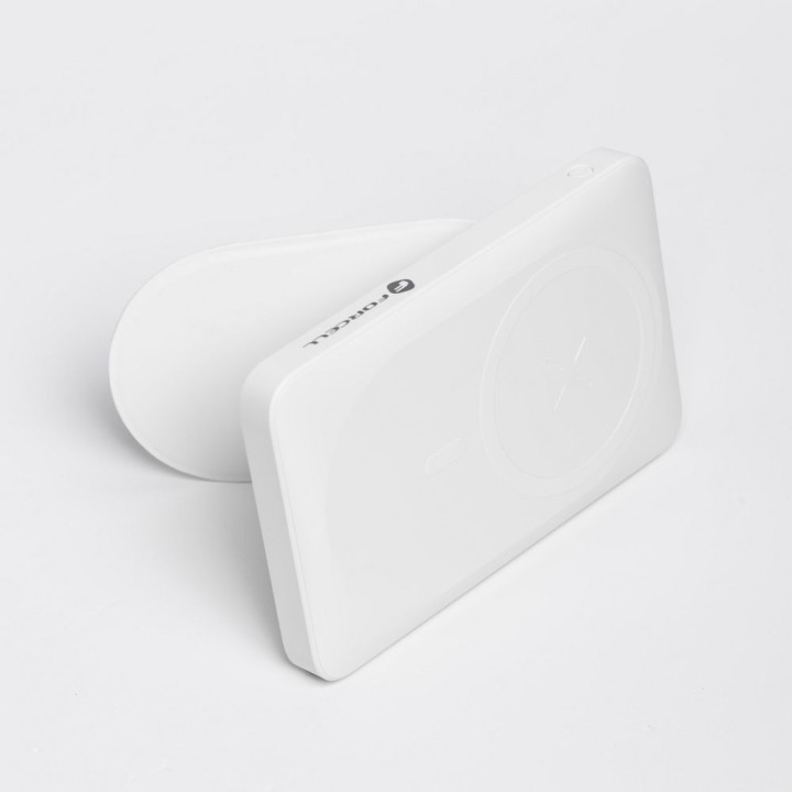 Повербанк, сумісний із MagSafe Forcell F-Energy MagStand F10K2 QC3.0 PD 5A 20W 10000 mAh, білий
