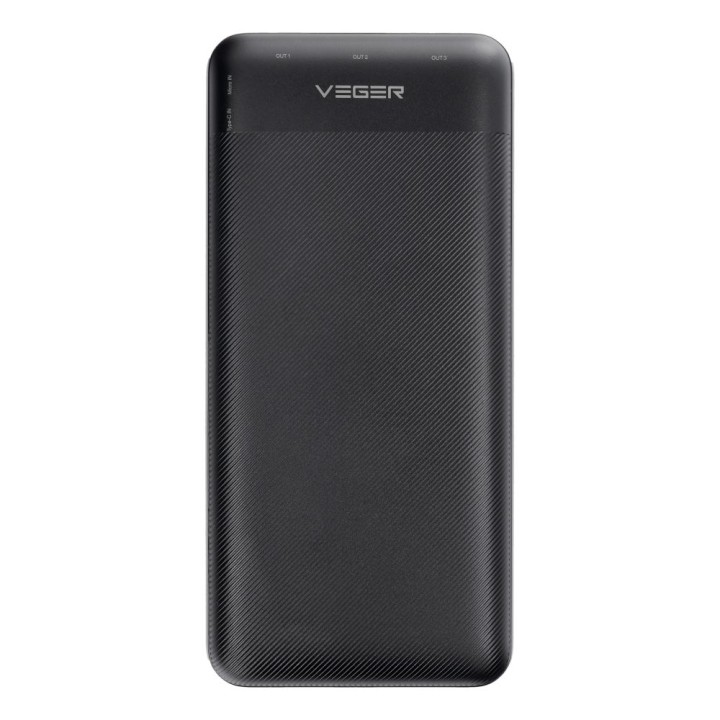 Повербанк Veger L30 (W3008PD) PD QC3.0 3A 20W 30000 mAh черный 0INT