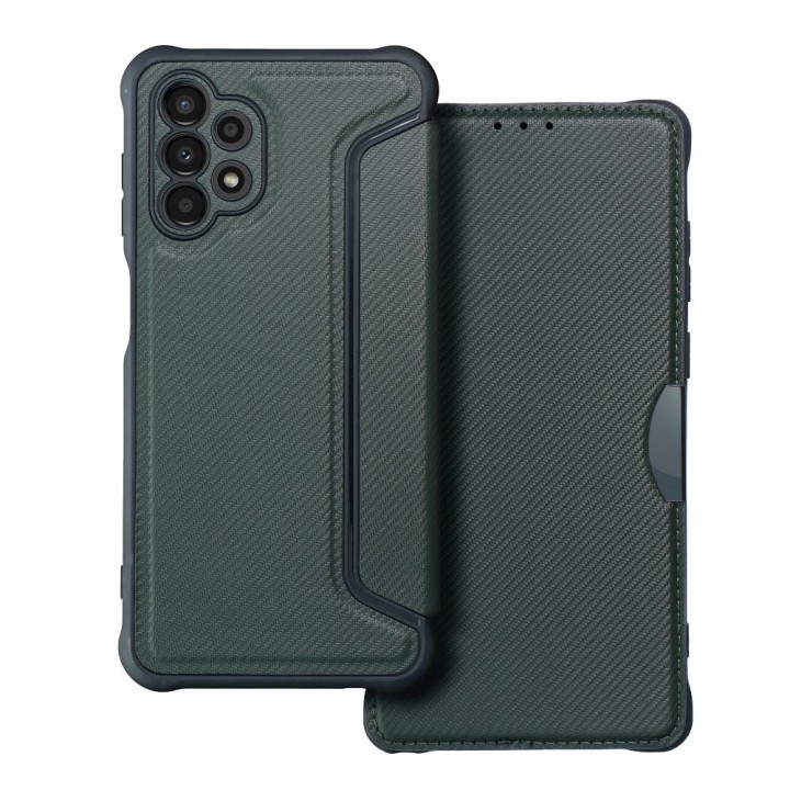Flip case for Samsung A13 4G Razor Book dark green